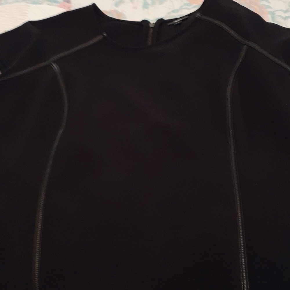 Simple black dress with zipper down back